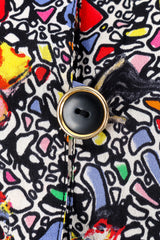 Abstract silk dress by Fendi flat lay button close @recessla