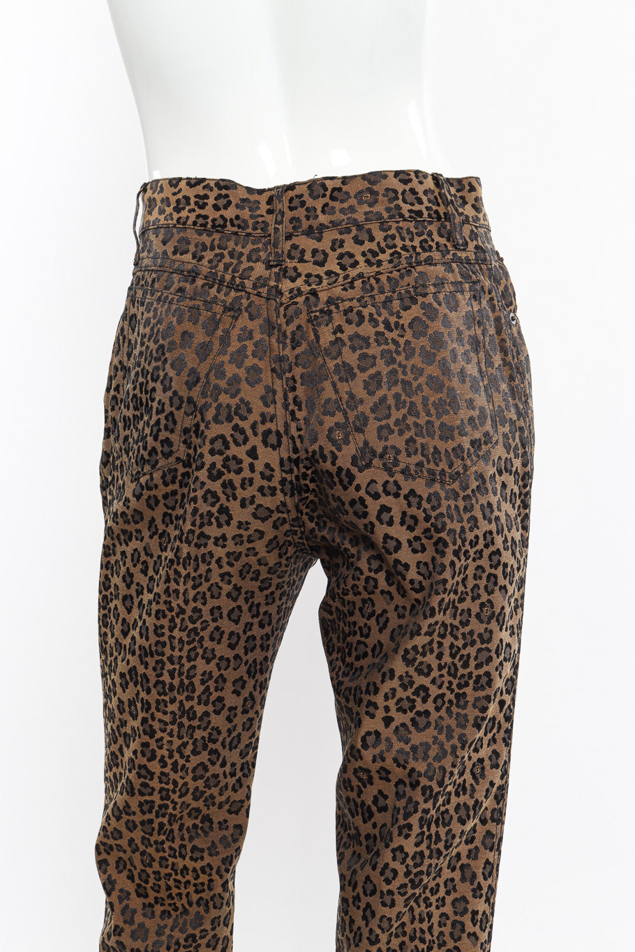 Twill Leopard Jean by Fendi on mannequin back close @recessla