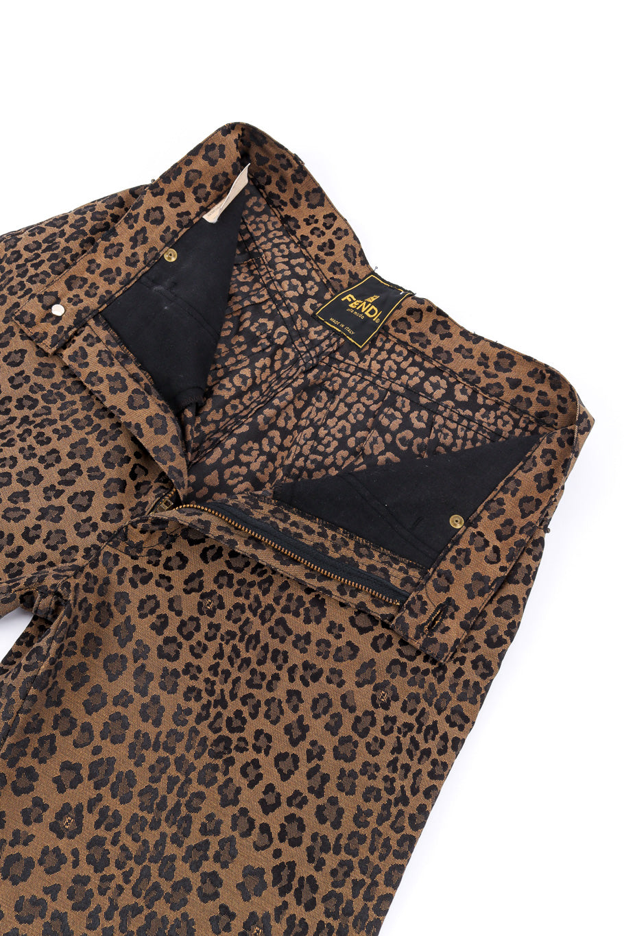 Twill Leopard Jean by Fendi unzipped @recessla