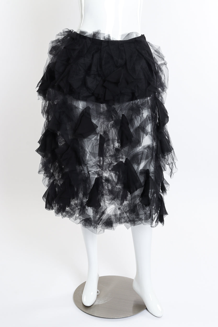 Salvatore Ferragamo Ruched Tulle Skirt front on mannequin @recessla