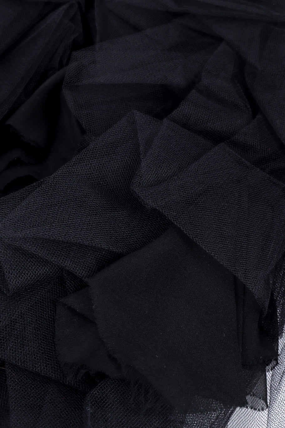 Salvatore Ferragamo Ruched Tulle Skirt fabric closeup @recessla