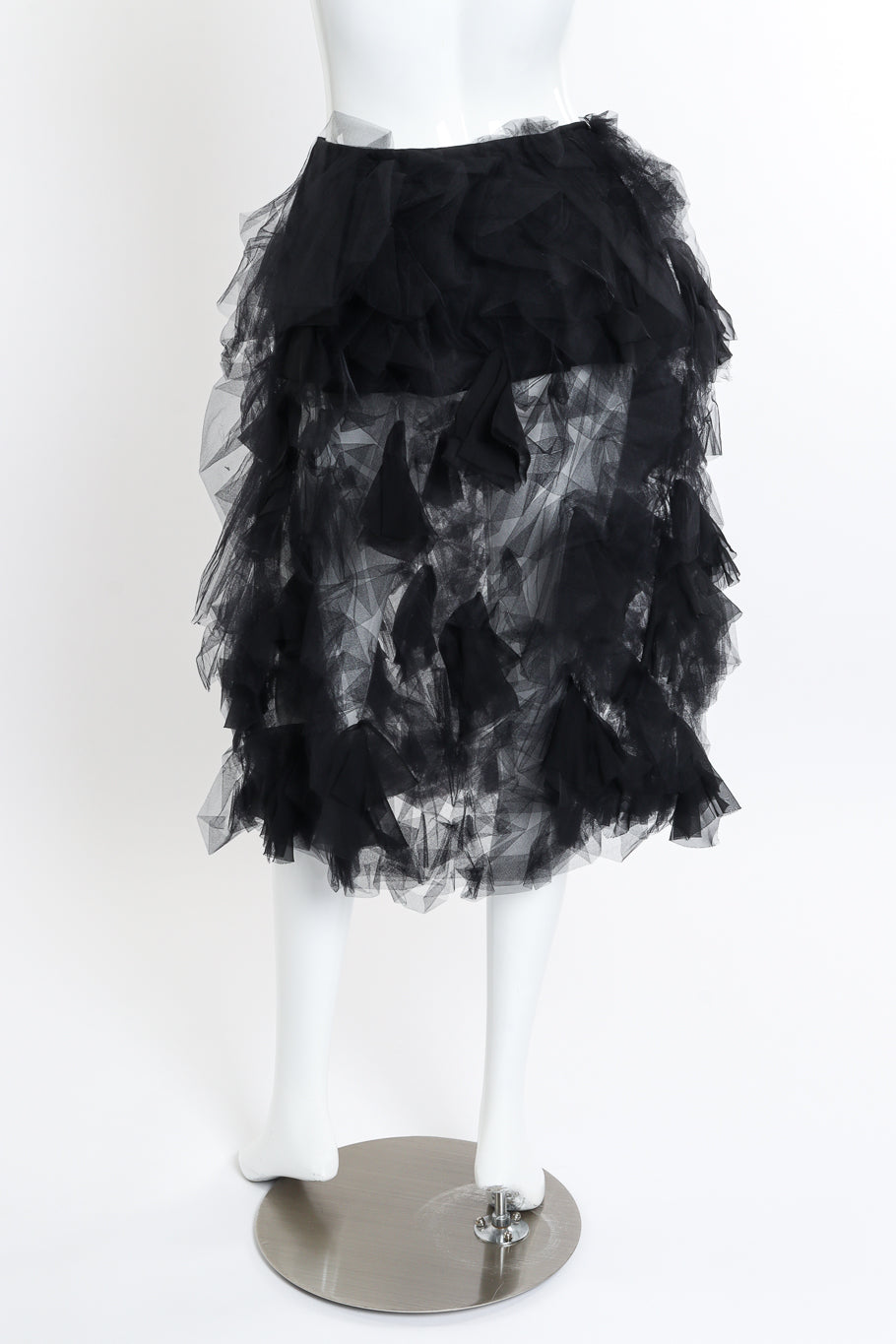 Salvatore Ferragamo Ruched Tulle Skirt back on mannequin @recessla