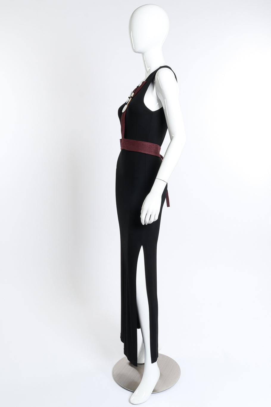 Mother of Pearl Harness Dress by by Gianfranco Ferre side mannequin @RECESS LA. 