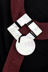 Mother of Pearl Harness Dress by by Gianfranco Ferre front detail @RECESS LA.