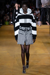 Burberry 2020 S/S Gingham Ruffle Rain Coat print on runway as skirt