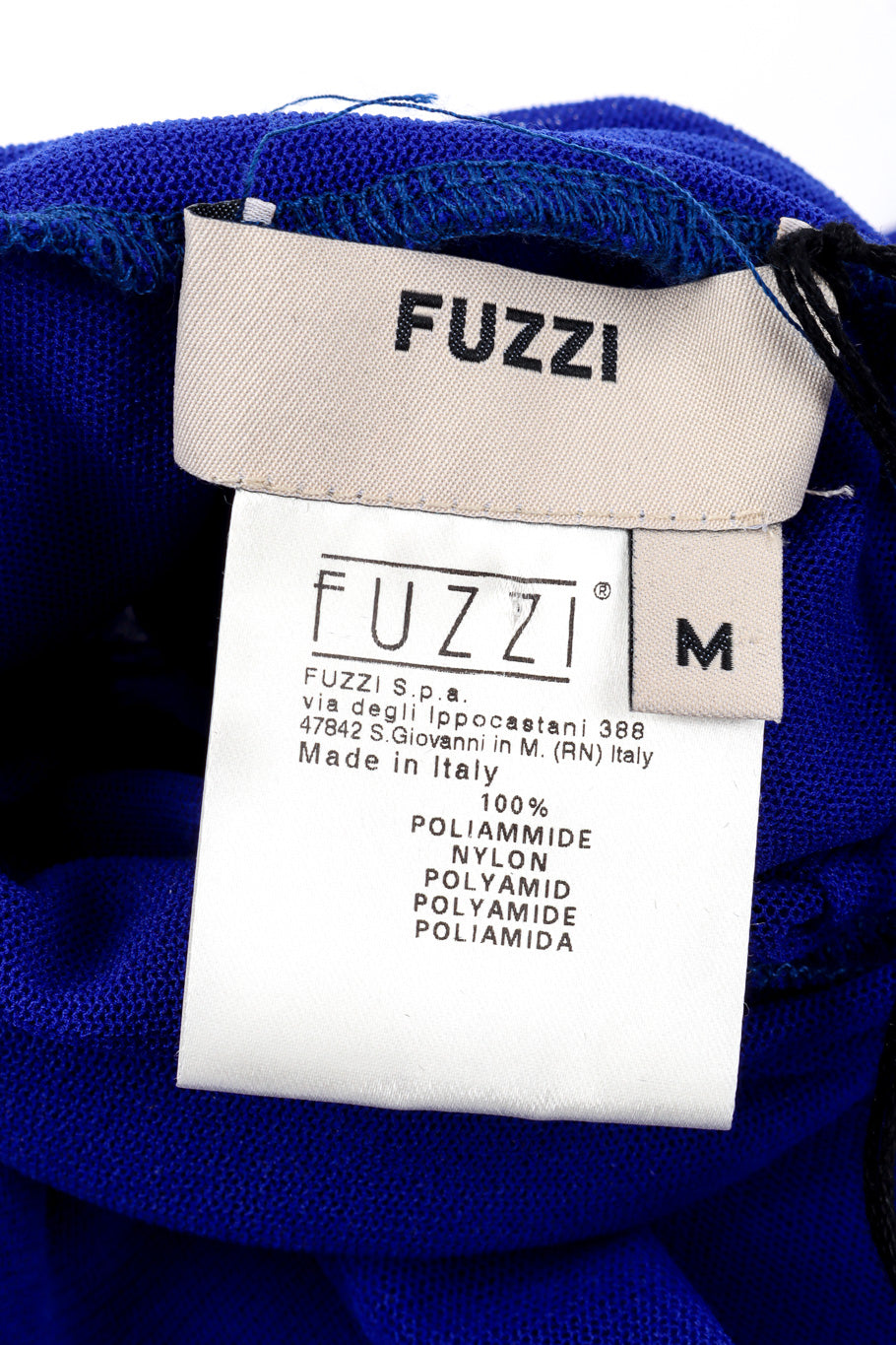 Fuzzi Mesh Turtleneck signature label closeup @recessla
