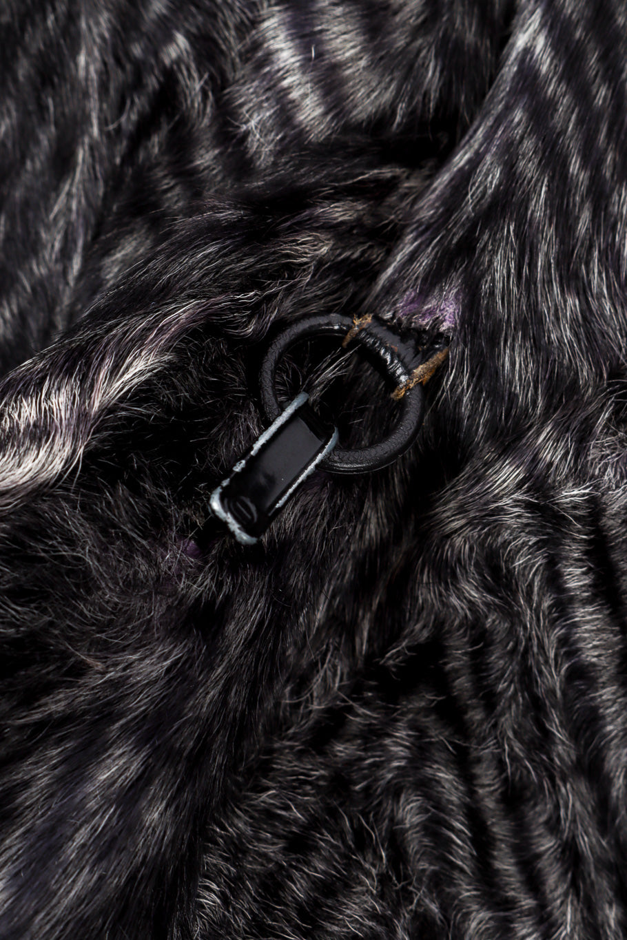 Vintage Fendi Lamb Fur Coat clasp closeup @recessla