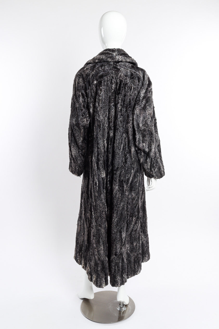 Vintage Fendi Lamb Fur Coat back on mannequin @recessla