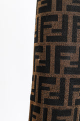 Vintage Fendi Zucca Cardigan and Tank Set sleeve snag closeup @recess la