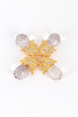 Vintage Kenneth Jay Lane Smoky Golden Acorn Burst Brooch front @recess la