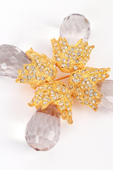 Vintage Kenneth Jay Lane Smoky Golden Acorn Burst Brooch detail @recess la