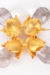 Vintage Kenneth Jay Lane Smoky Golden Acorn Burst Brooch cartouche @recess la