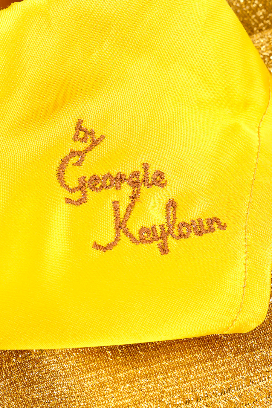 Georgie Keyloun metallic dress designer name embroidered @recessla