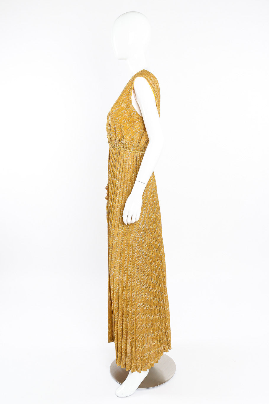Georgie Keyloun metallic dress on side view on mannequin @recessla