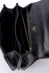 Vintage Gucci Patent Croc Purse top view of interior @recessla