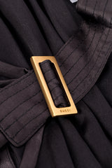 Gucci 2003 F/W Silk Corset Dress engraved gold buckle closeup @Recessla