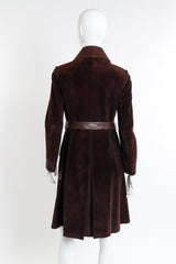 Vintage Gucci Suede and Leather Coat back on mannequin @recessla