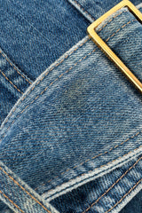 Bamboo Belt Denim Jacket by Gucci belt marking @recessla