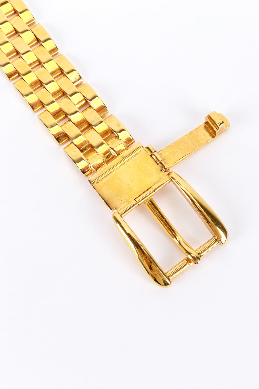 Vintage Gucci Panther Chain Metal Belt buckle clasp open @recess la