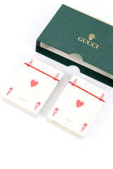 Vintage Gucci Yellow and Grey 2 Deck Playing Card Set deck closeup @recessla
