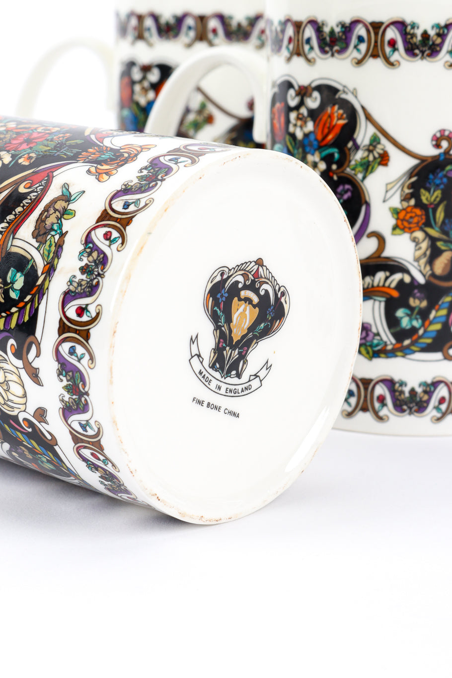 Gilded Floral Signed Mugs Boxed Set by Gucci crest signature bottom @recessla