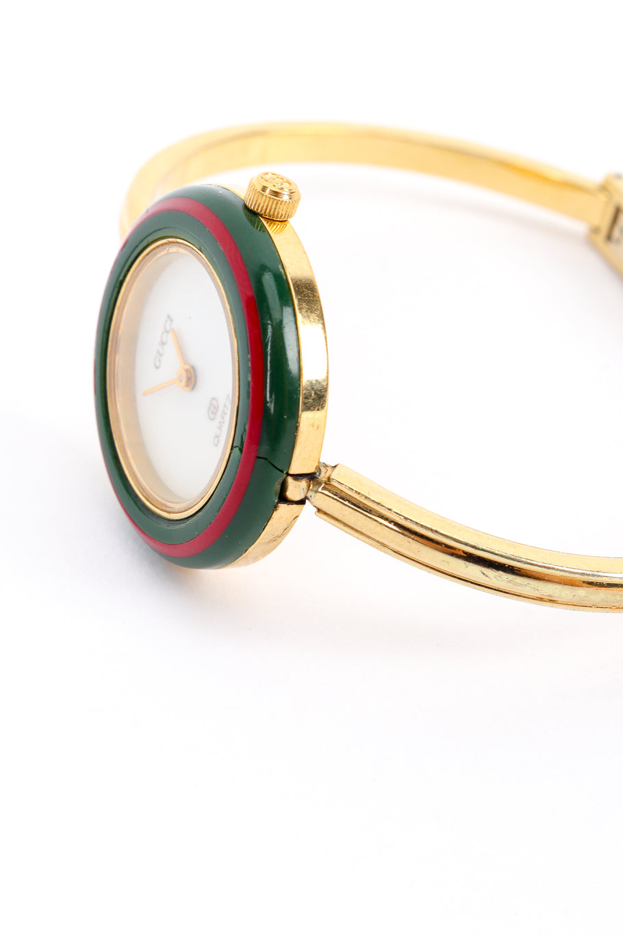 Vintage Gucci 10 Bezel Bracelet Watch Set side @recess la