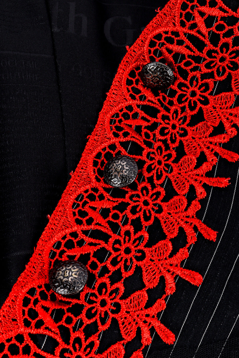 Pinstripe vest by John Galliano buttons @recessla