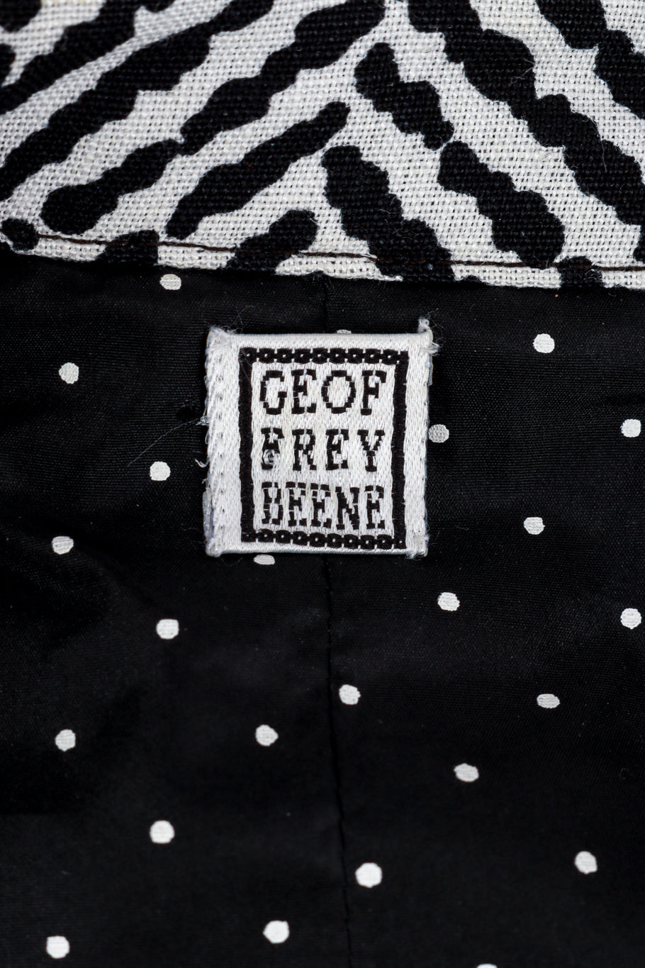 Vintage Geoffrey Beene Double Breasted Chevron Stripe Jacket signature label @recess la