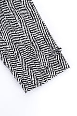 Vintage Geoffrey Beene Double Breasted Chevron Stripe Jacket sleeve strap closeup @recess la