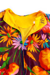 Vintage Georgie Keyloun Floral Chiffon Rhinestone Caftan back unzipped @recess la