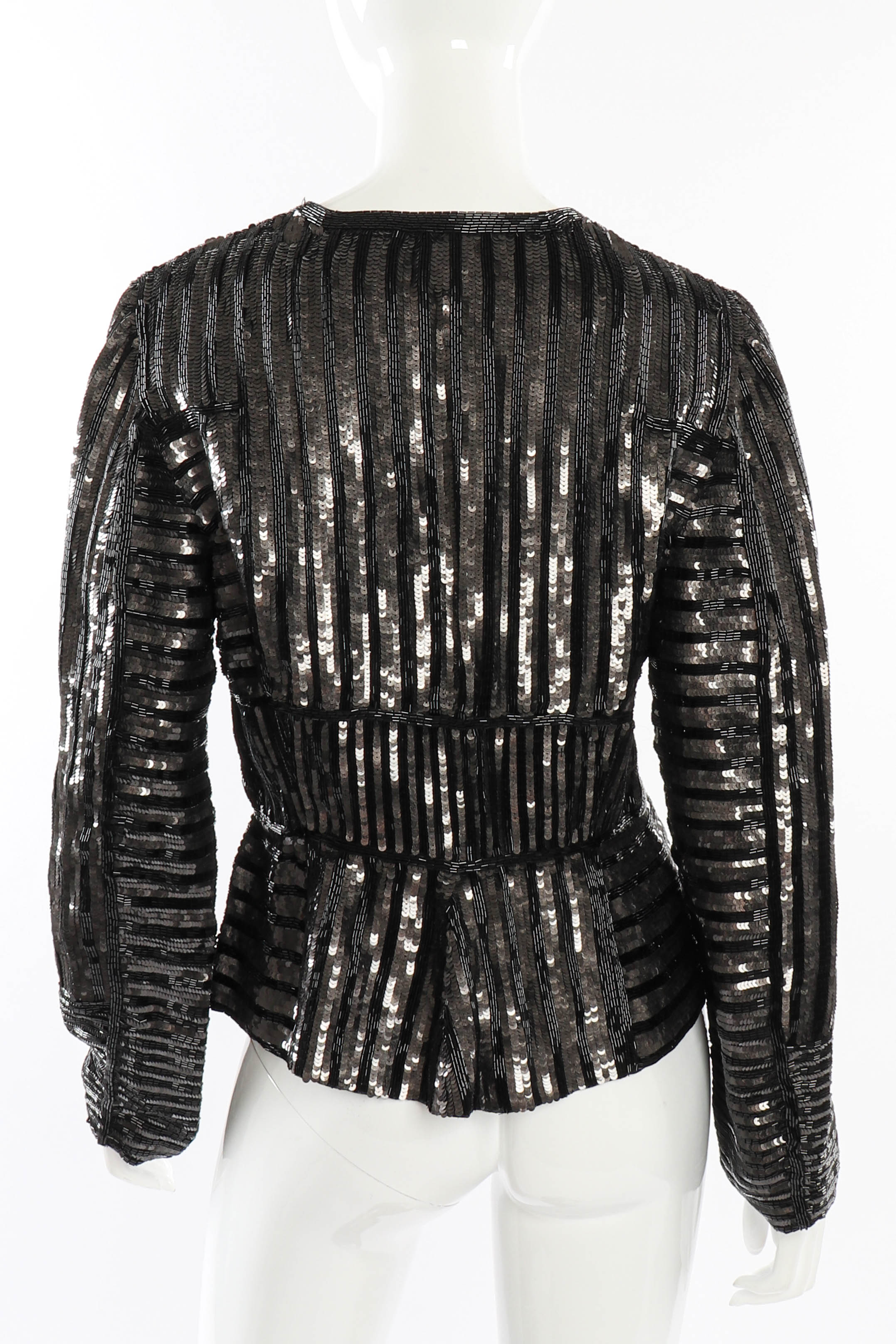 Vintage Gianfranco Ferre Sequin Stripe Jacket back on mannequin @recessla