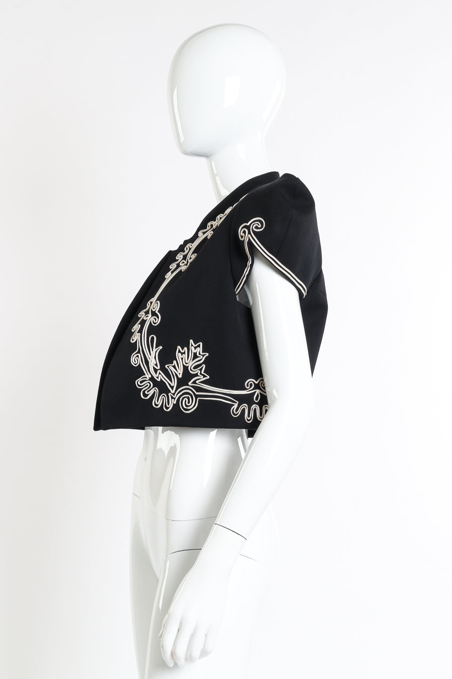 Vintage Givenchy Couture Soutache Matador Jacket side on mannequin @recessla