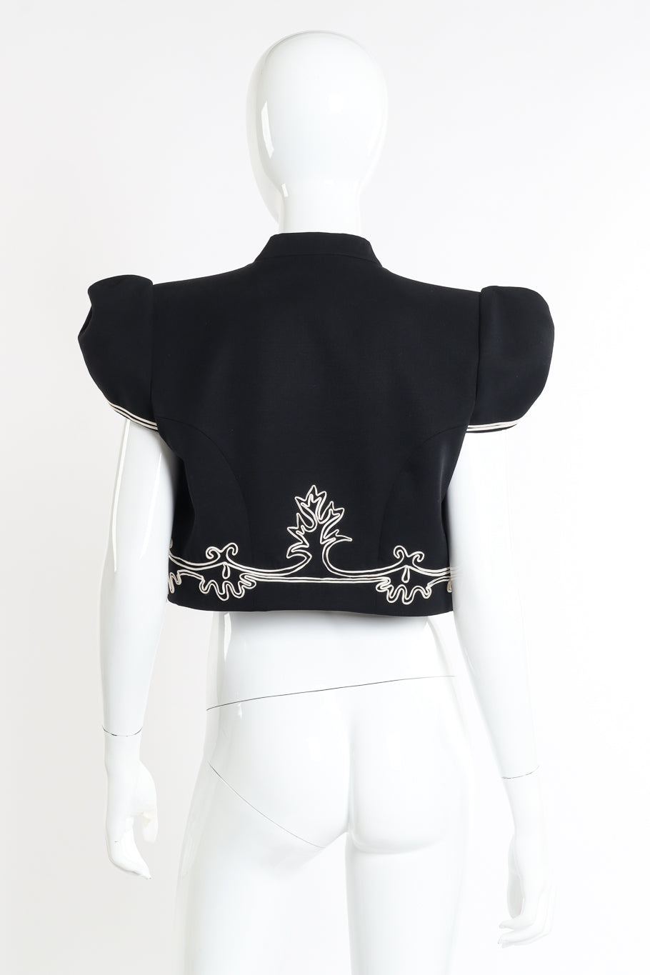 Vintage Givenchy Couture Soutache Matador Jacket back on mannequin @recessla