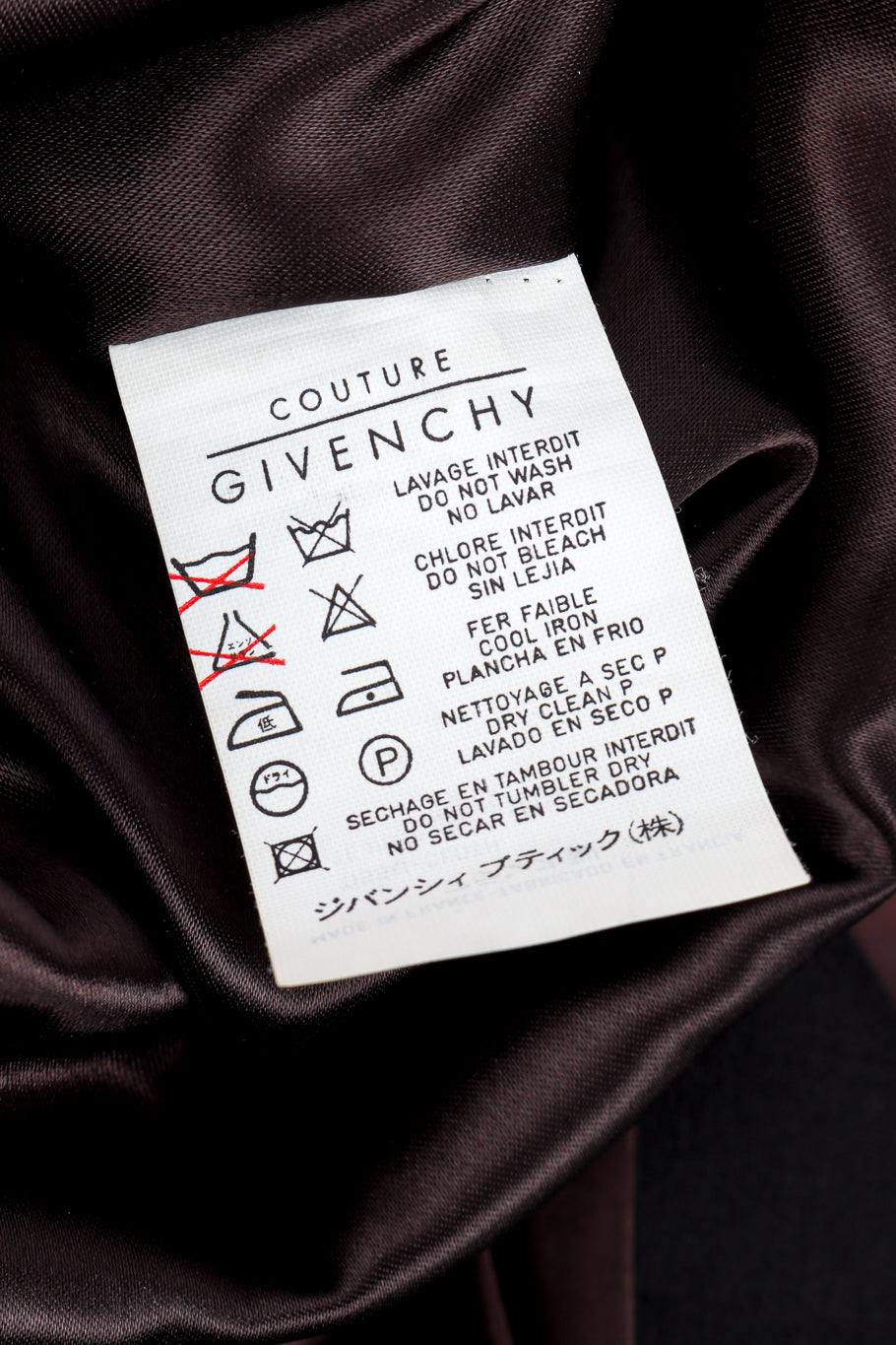 Vintage Givenchy Asymmetrical Hem Dress care label @recessla
