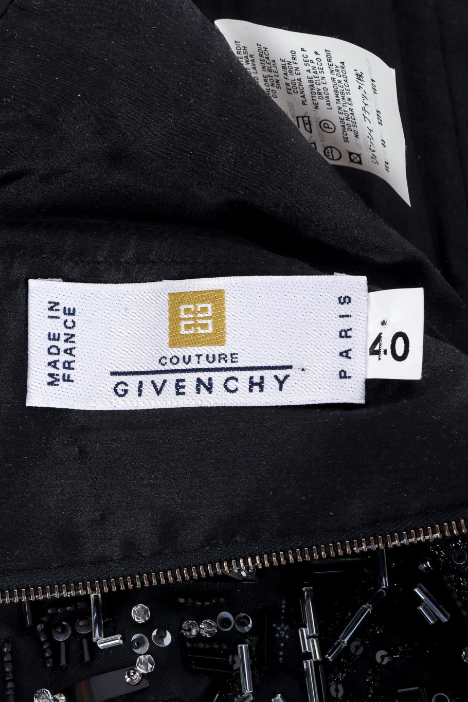 Vintage Givenchy Couture Microchip Beaded Belt signature label @recessla