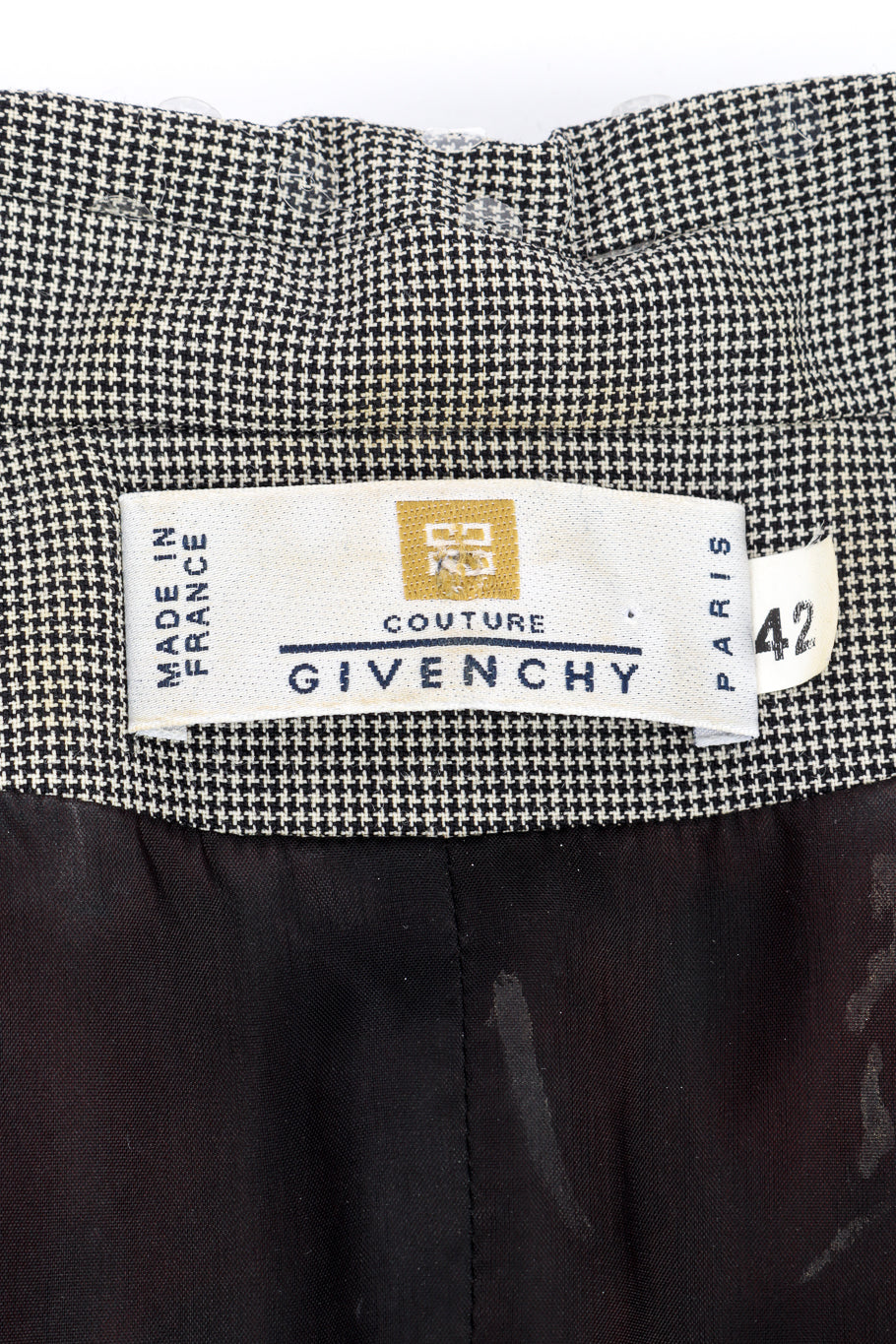 Vintage Givenchy Plaid Sequin Dress signature label @recessla