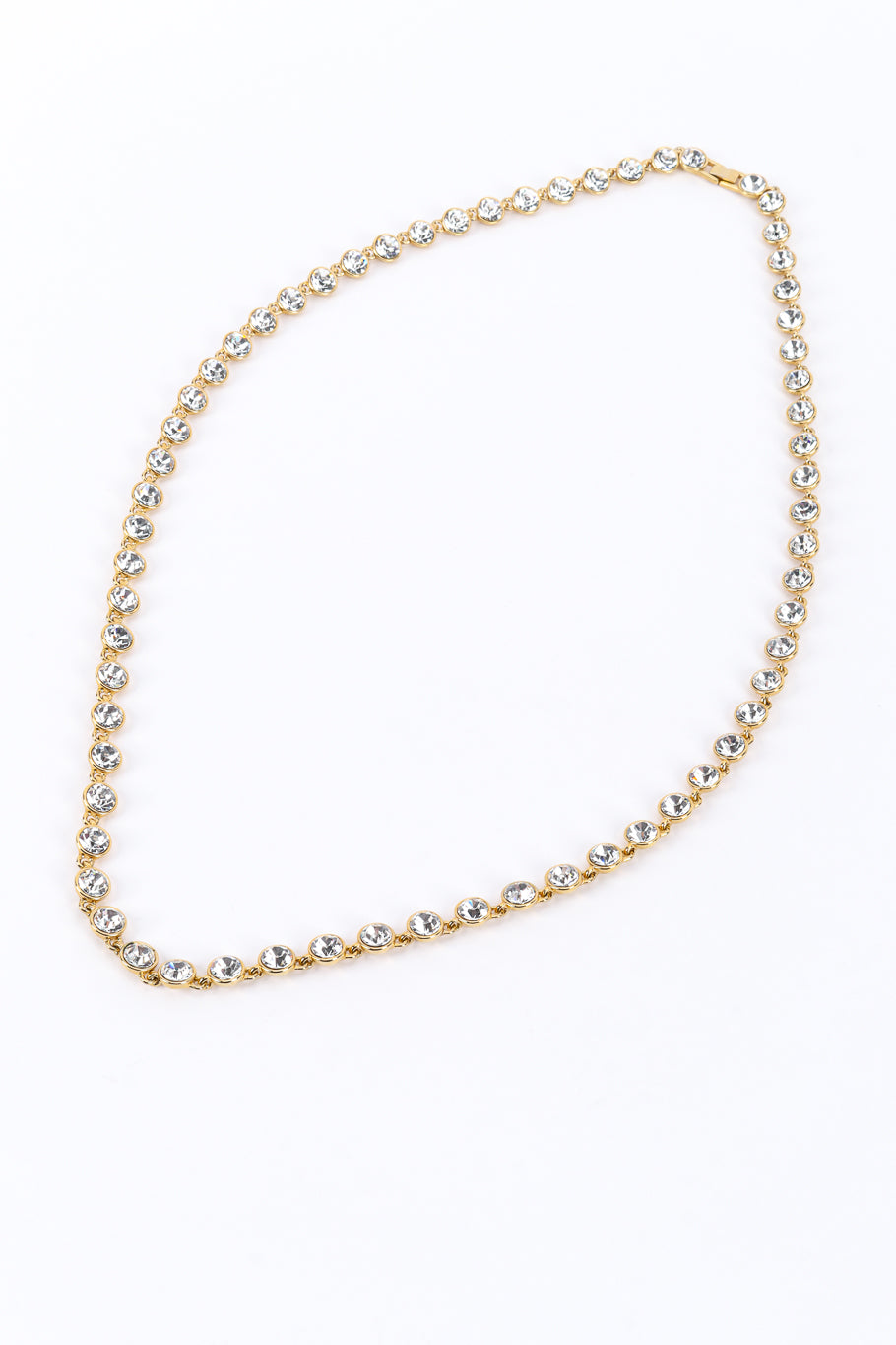 Vintage Givenchy Crystal Link Necklace front @recessla