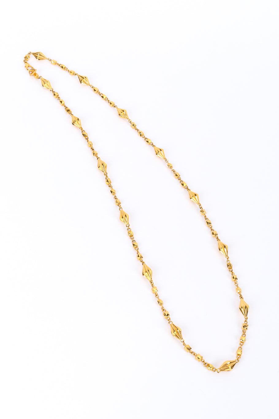 Vintage St. John Faceted Diamond Rope Necklace II front @recessla
