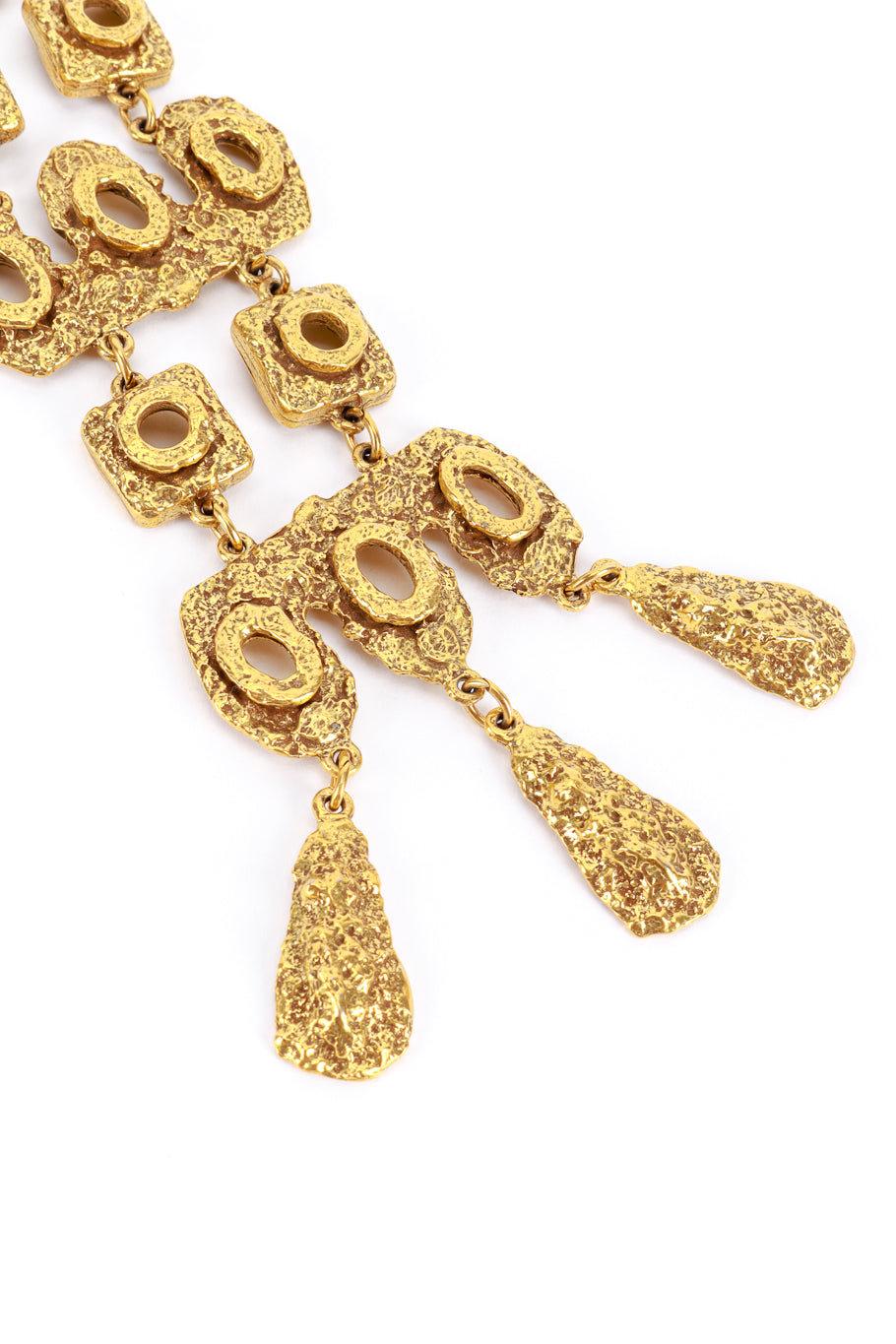 Goldette Brutalist Drop Necklace detail @RECESS LA