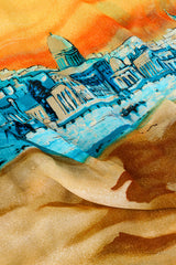 Caftan poncho dress by Gottex city print close @recessla