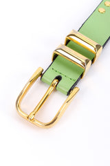 Leather seashell belt by Istante on white background buckle @recessla