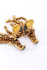 Vintage Oscar de la Renta Egyptian Revival Fringe Earrings clips @RECESS LA