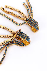 Vintage Oscar de la Renta Egyptian Revival Fringe Earrings detail @RECESS LA