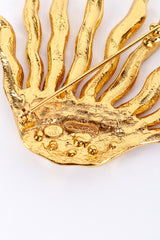 Vintage Oscar de la Renta Abstract Palm Crystal Brooch cartouche @recess la