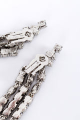 Vintage Oscar de la Renta Crystal Fringe Ear Climber Earrings signature @recess la