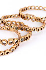 Vintage Oscar de la Renta Geo Rhinestone Stacking Bangles detail @RECESS LA