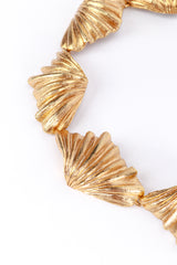 Vintage Oscar de la Renta Golden Seashell Collar Necklace detail @recess la