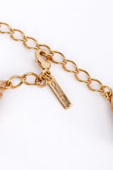 Vintage Oscar de la Renta Golden Seashell Collar Necklace signature hang tag @recess la
