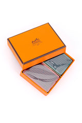Vintage Hermés 2 Miniature Deck Playing Card Set open box front @recessla