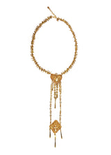 Vintage Christian Lacroix Tiered Heart Pendant Fringe Necklace front @recess la